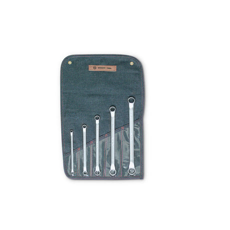 Wright Tool 747 Box Wrench 5 Piece Set - 12 Point Offset Satin 5/16" - 7/8"