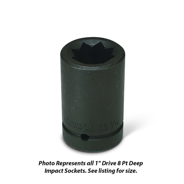 Wright Tool 8934R 1" Drive 8 Point Deep Impact Socket 1-1/16"