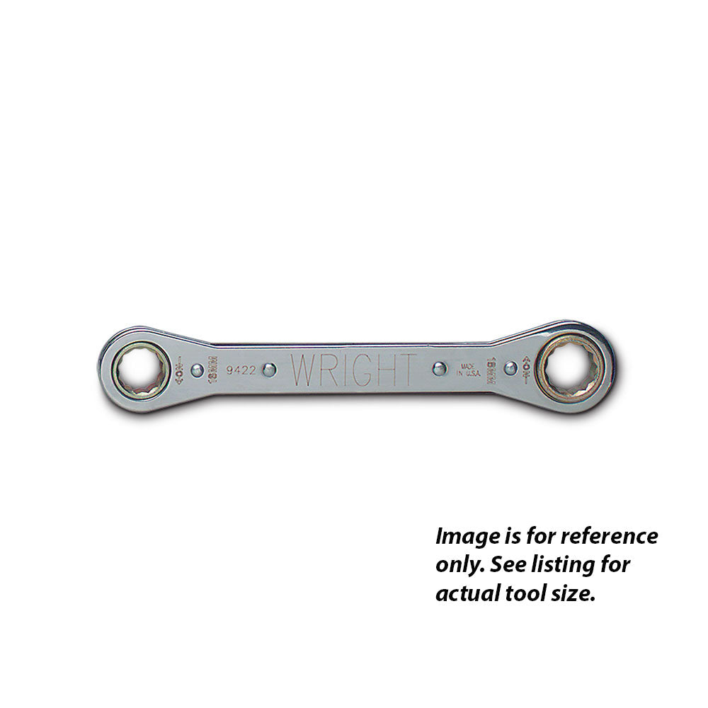 Wright Tool 9419 Ratcheting End Laminated Wrench 12 Point - 13mm x 14mm