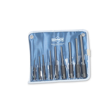 Wright Tool 9681 Roll Pin Pilot Punch 9 Piece Set w Pouch