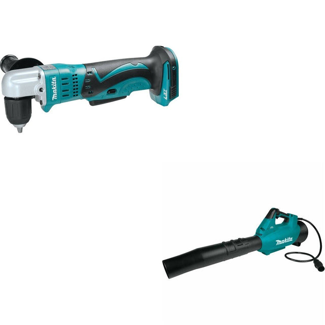 Makita XAD02Z 18V LXT Li-Ion 3/8" Angle Drill W/ CBU01Z 36V Brushless Blower, Connector Cable