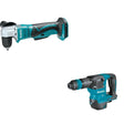 Makita XAD02Z 3/8" Angle Drill W/ XKH01Z 18V LXT AVT Power Scraper, accepts SDS-PLUS, Tool Only