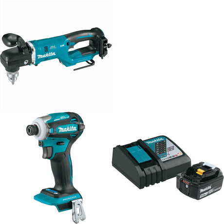 Makita XAD05Z 18V LXT Angle Drill W/ XDT19Z Impact Driver & FREE Starter Pack