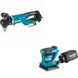 Makita XAD05Z 18V LXT 1/2" Right Angle Drill, Tool Only W/ XOB02Z 1/4 Sheet Finishing Sander