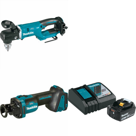 Makita XAD05Z 18V LXT Angle Drill W/ XOC02Z 18V Cut-Out Tool & FREE Starter Pack