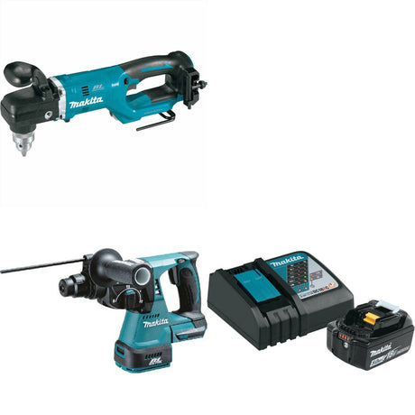 Makita XAD05Z 18V LXT Angle Drill W/ XRH01Z Rotary Hammer & FREE Starter Pack