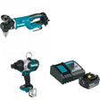 Makita XAD05Z 18V LXT Angle Drill W/ XWT09Z Impact Wrench & FREE Starter Pack