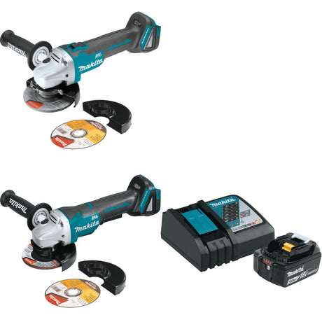 Makita XAG04Z 18V LXT Angle Grinder W/ XAG11Z 18V Grinder & FREE Starter Pack