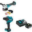 Makita XAG04Z 18V LXT Grinder W/ XSA01Z Blower/Inflator & FREE Starter Pack