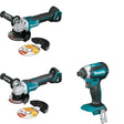 Makita XAG11Z Angle Grinder W/ XAG09Z Angle Grinder and FREE XDT13Z Impact Driver