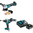 Makita XAG11Z Cut-Off/Angle Grinder W/ XPH14Z Driver-Drill & FREE Starter Pack