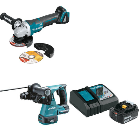 Makita XAG11Z Cut-Off/Angle Grinder W/ XRH01Z Rotary Hammer & FREE Starter Pack