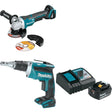 Makita XAG11Z Cut-Off/Angle Grinder W/ XSF03Z Screwdriver & FREE Starter Pack