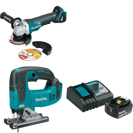 Makita XAG11Z 18V Cut-Off/Angle Grinder W/ XVJ02Z Jig Saw & FREE Starter Pack