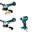Makita XAG20Z Cut-Off/Angle Grinder W/ XAG09Z Angle Grinder and FREE XDT13Z Impact Driver