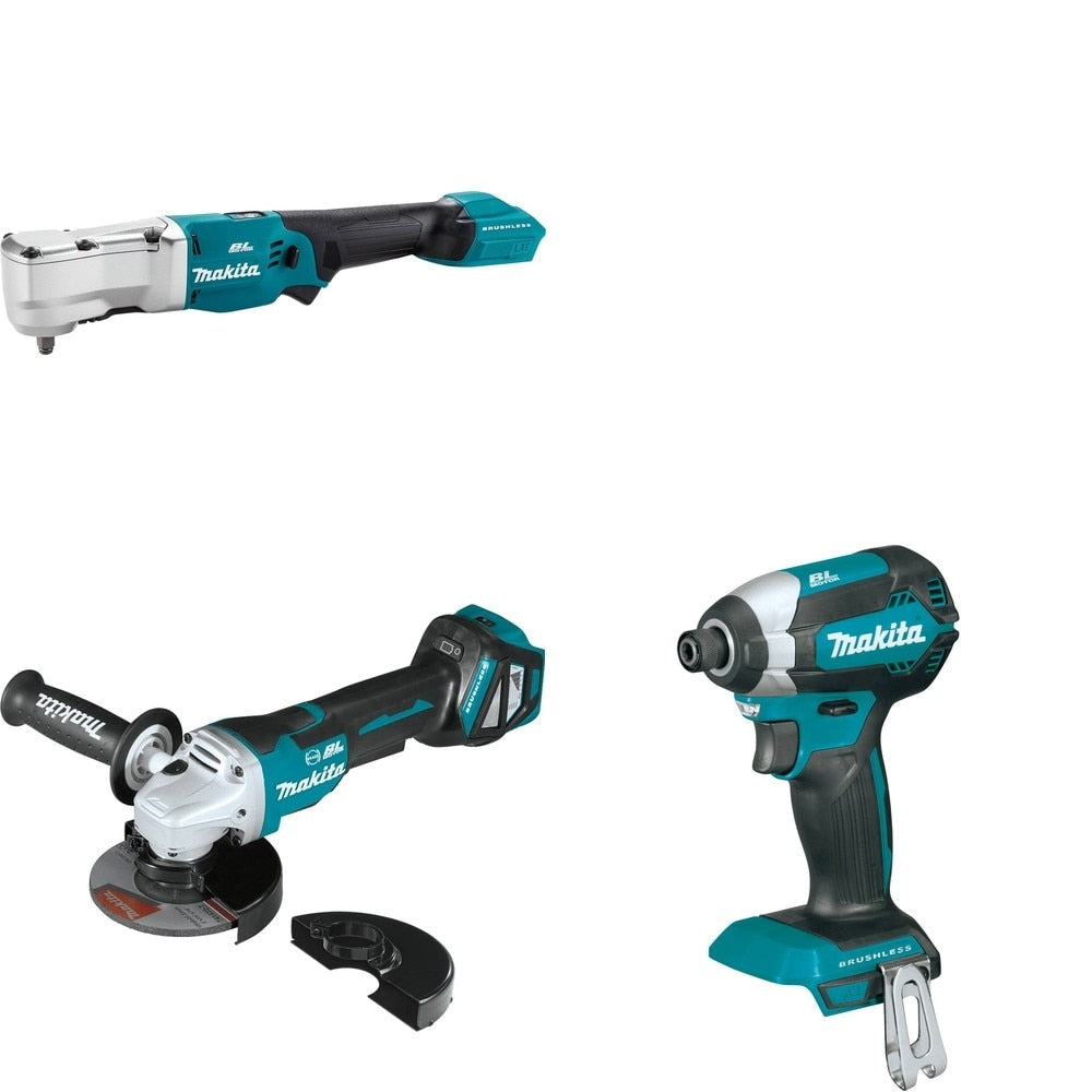 Makita XAG20Z Cut-Off/Angle Grinder W/ XLT03Z Angle Impact Wrench and FREE XDT13Z Impact Driver