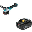 Makita XAG25Z 4-1/2" / 5" X-LOCK Angle Grinder W/ BL1840B 18V LXT Lithium-Ion 4.0Ah Battery