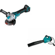 Makita XAG25Z 4-1/2" / 5" X-LOCK Angle Grinder W/ CBU01Z 36V Brushless Blower, Connector Cable