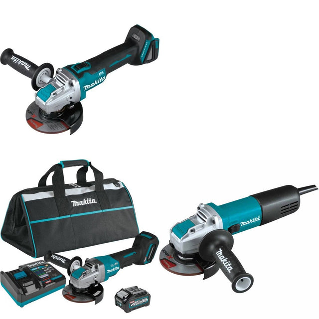 Makita XAG25Z Angle Grinder Kit W/ GAG13M1 Grinder Kit and FREE GA4570 Grinder