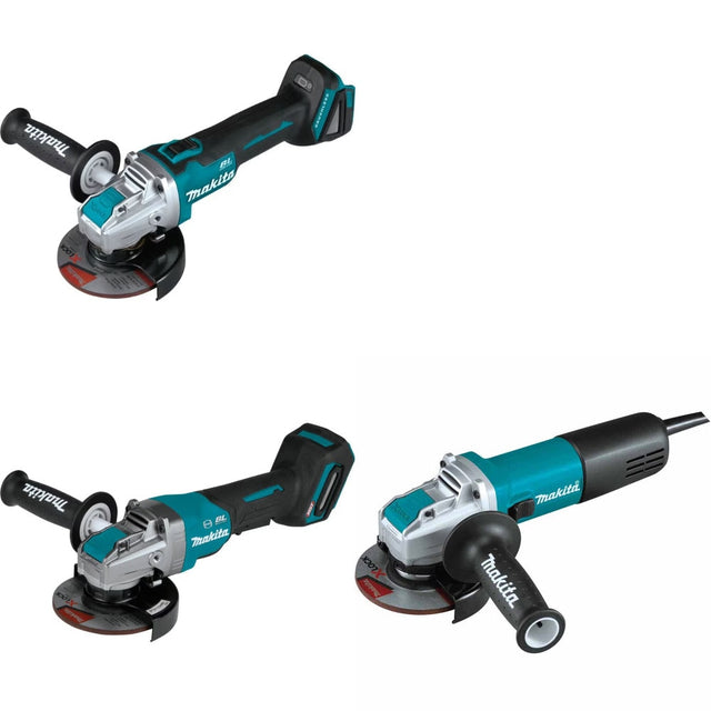 Makita XAG25Z Angle Grinder Kit W/ GAG13Z Grinder and FREE GA4570 Grinder