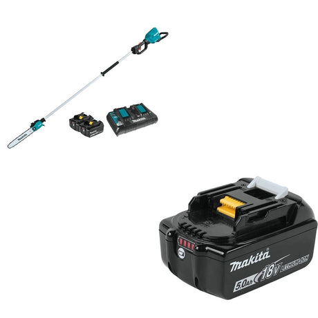 Makita XAU01PTB 36V (18V X2) 10" Pole Saw Kit, 8' Length W/ FREE BL1850B Battery (5.0Ah)