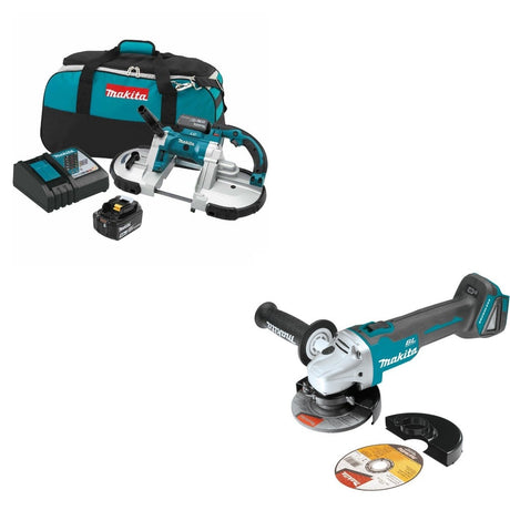 Makita XBP02TX Band Saw Kit W/ FREE XAG04Z 4-1/2"/5" Angle Grinder