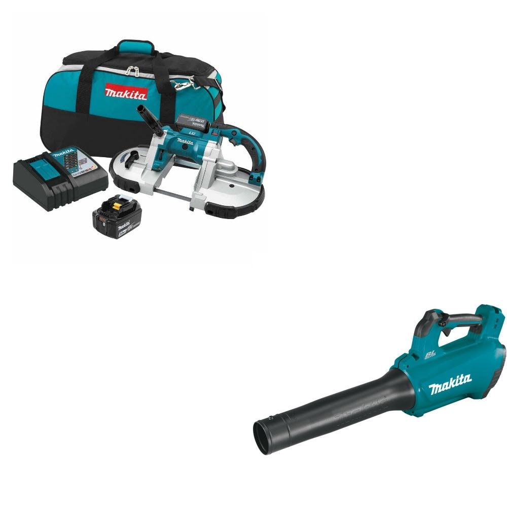 Makita XBP02TX Band Saw Kit W/ FREE XBU03Z 18V LXT Brushless Blower