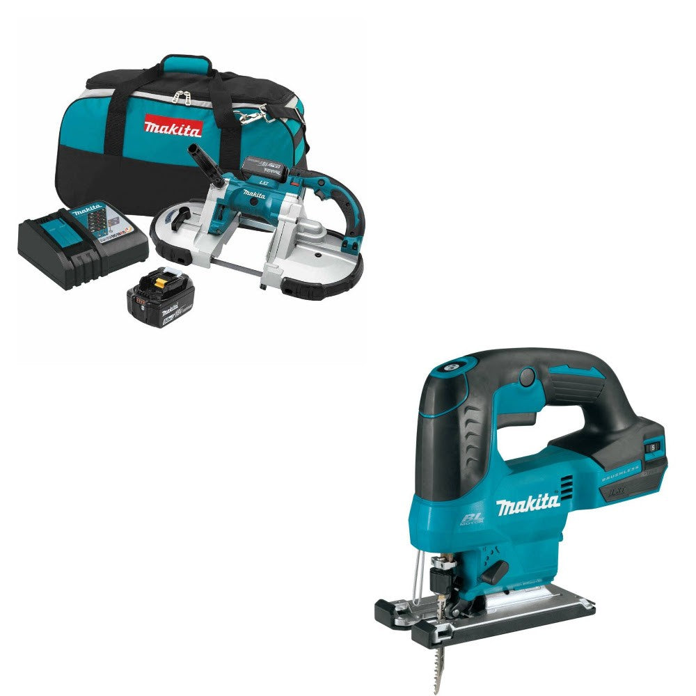 Makita XBP02TX Band Saw Kit W/ FREE XVJ04Z Brushless Jig Saw