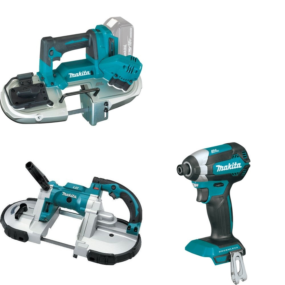 Makita XBP02Z Portable Band Saw W/ XBP04Z Compact Band Saw and FREE XDT13Z Impact Driver