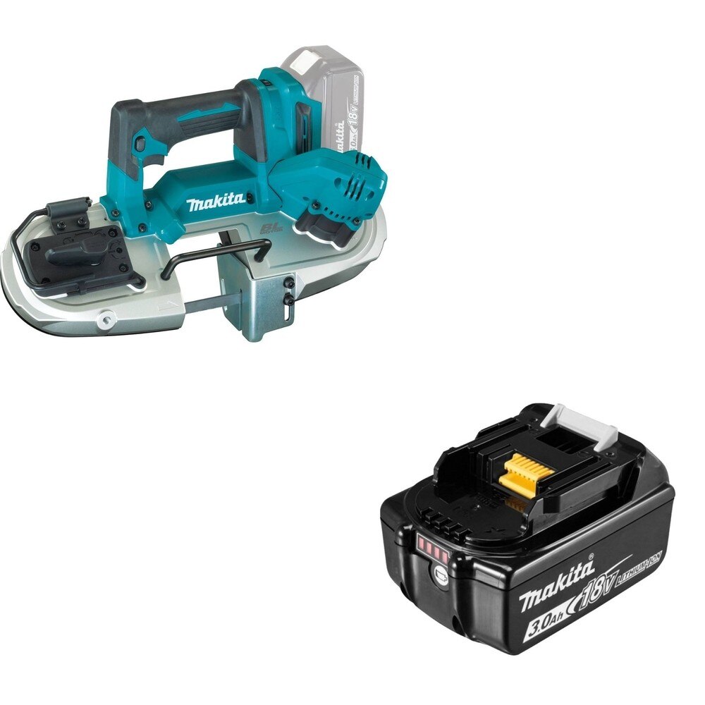 Makita XBP04Z 18V LXT Band Saw, Tool Only W/ BL1830B 18V LXT Lithium-Ion 3.0Ah Battery