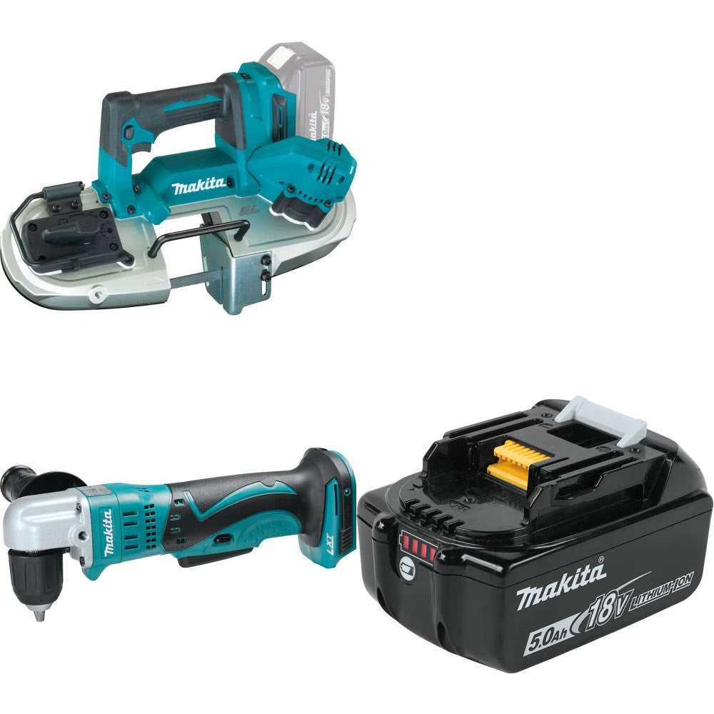 Makita XBP04Z Band Saw Kit W/ XAD02Z Angle Drill and FREE BL1850B Battery