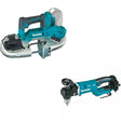 Makita XBP04Z 18V LXT Band Saw, Tool Only W/ XAD05Z 18V LXT 1/2" Right Angle Drill, Tool Only