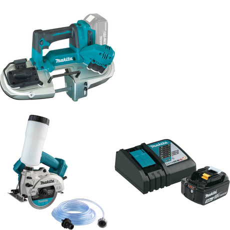 Makita XBP04Z 18V LXT Band Saw W/ XCC01Z 18V Masonry Saw & FREE Starter Pack