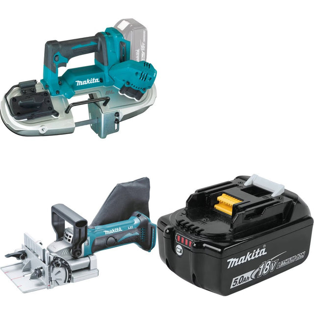 Makita Band Saw Kit W/ Plate Joiner and FREE 5.0Ah Battery