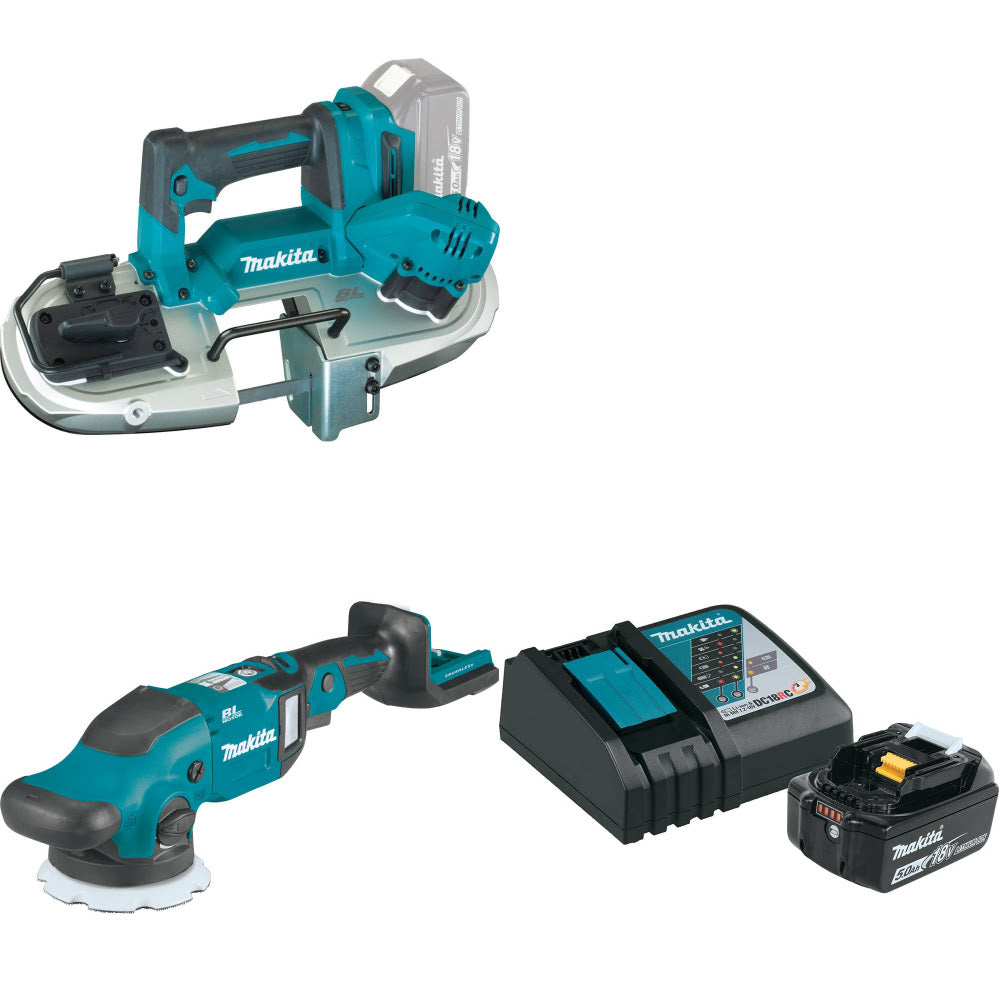 Makita XBP04Z 18V LXT Band Saw, Bare W/ XOP02Z 18V Polisher & FREE Starter Pack