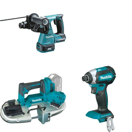 Makita XBP04Z Compact Band Saw W/ XRH01Z Rotary Hammer and FREE XDT13Z Impact Driver