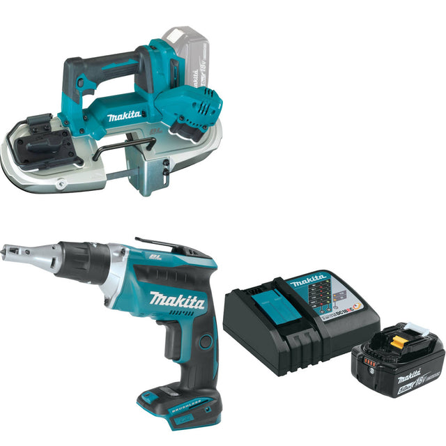 Makita XBP04Z 18V LXT Band Saw W/ XSF03Z 18V Screwdriver & FREE Starter Pack