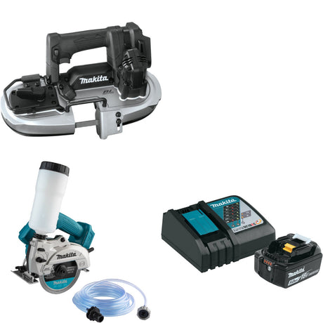 Makita XBP05ZB 18V LXT Band Saw W/ XCC01Z 18V Masonry Saw & FREE Starter Pack