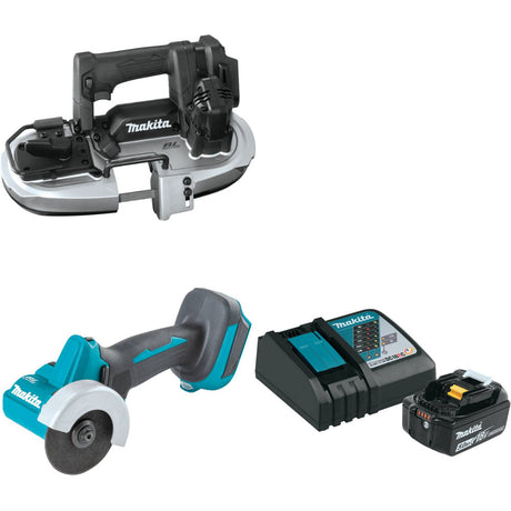 Makita XBP05ZB 18V LXT Band Saw W/ XCM01Z 18V Cut-Off Tool & FREE Starter Pack