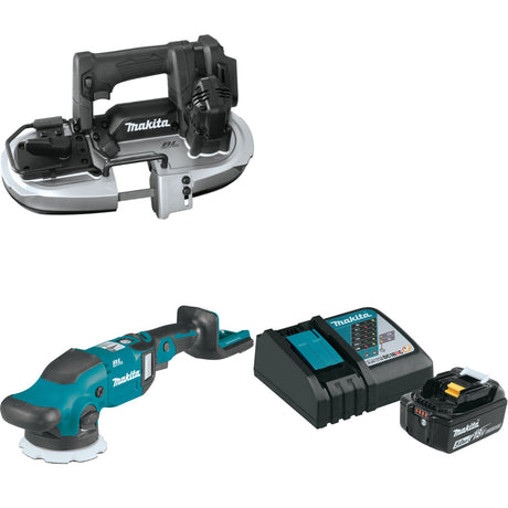 Makita XBP05ZB 18V LXT Band Saw W/ XOP02Z 18V Polisher & FREE Starter Pack