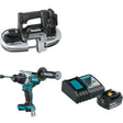 Makita XBP05ZB 18V LXT Band Saw W/ XPH14Z 18V Driver-Drill & FREE Starter Pack