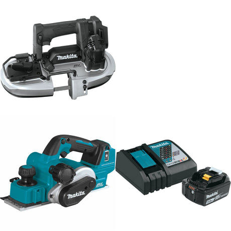 Makita XBP05ZB 18V LXT Band Saw W/ XPK02Z 18V 3-1/4" Planer & FREE Starter Pack