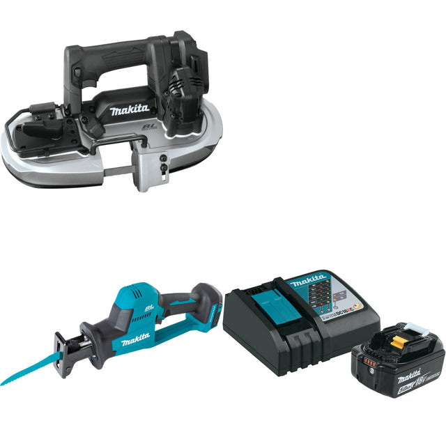 Makita XBP05ZB 18V LXT Band Saw W/ XRJ08Z 18V Recip Saw & FREE Starter Pack