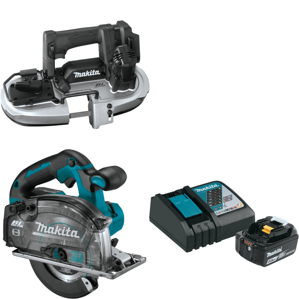 Makita XBP05ZB 18V LXT Band Saw W/ XSC04Z 18V 5-7/8 Saw & FREE Starter Pack