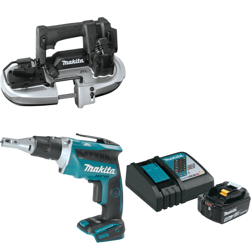 Makita XBP05ZB 18V LXT Band Saw W/ XSF03Z 18V Screwdriver & FREE Starter Pack