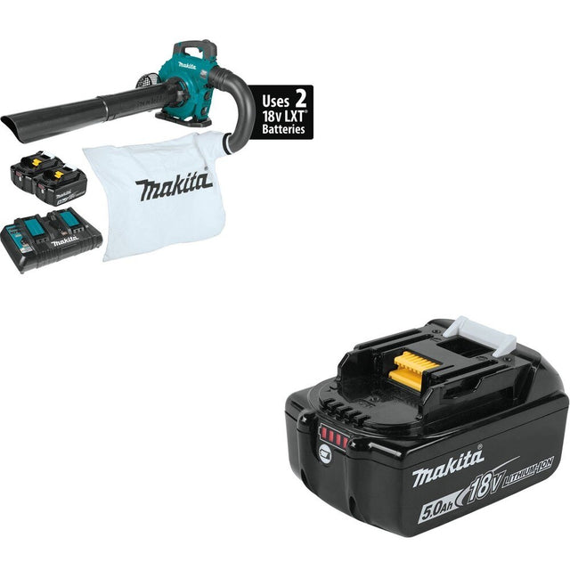 Makita XBU04PTV 36V (18V X2) Blower Kit with Vacuum Attachment Kit W/ FREE BL1850B Battery (5.0Ah)