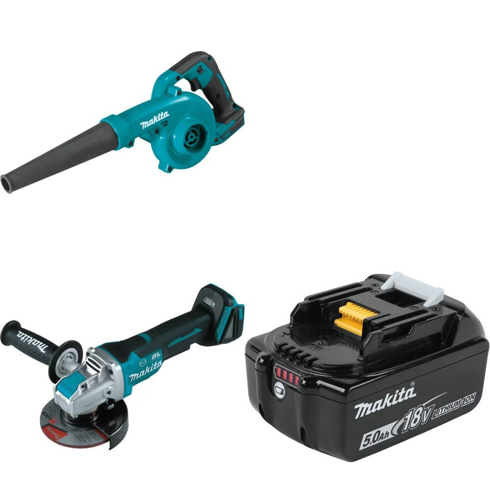 Makita XBU05Z Blower Kit W/ XAG26Z X-LOCK Grinder and FREE BL1850B Battery