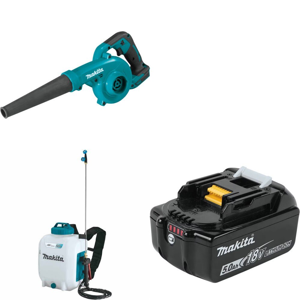 Makita XBU05Z Blower Kit W/ XSU01Z 2.6 Gal Backpack Sprayer and FREE BL1850B Battery