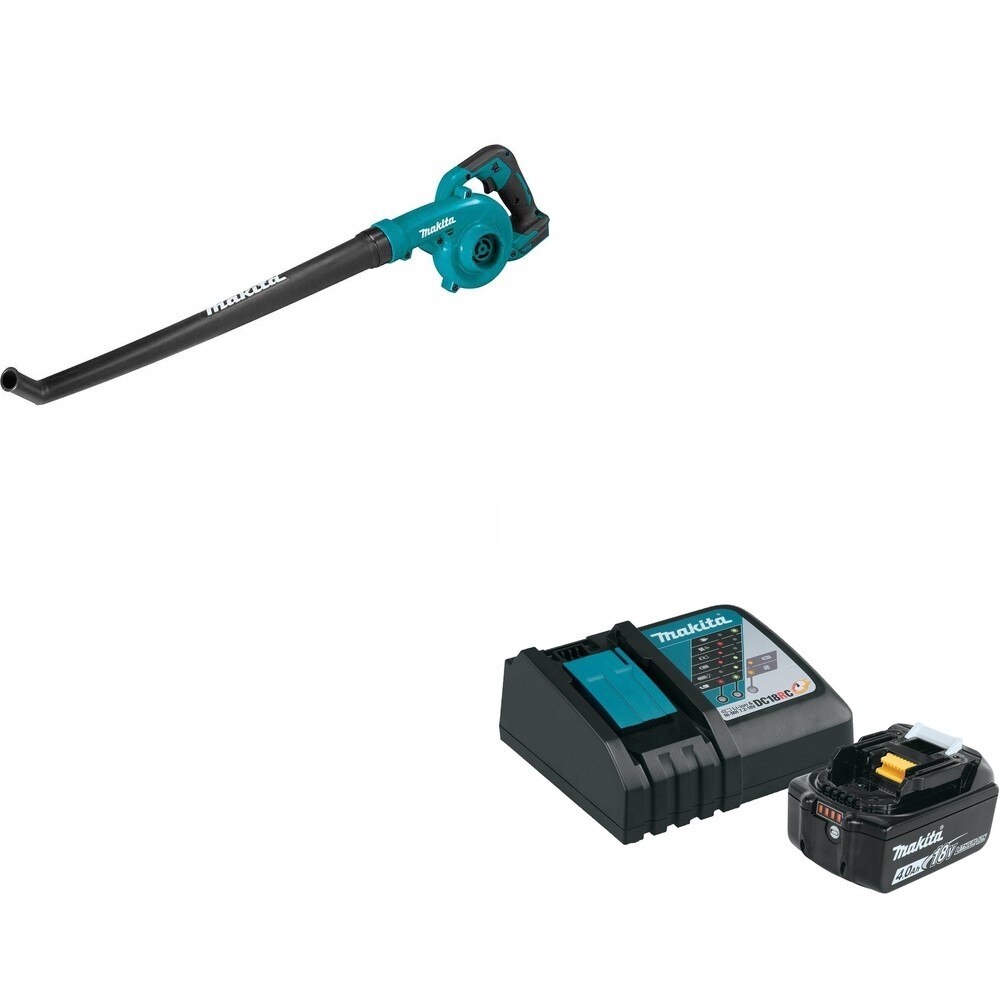 Makita XBU06Z Floor Blower W/ BL1840BDC1 18V LXT Lithium-Ion Battery and Charger Starter Pack