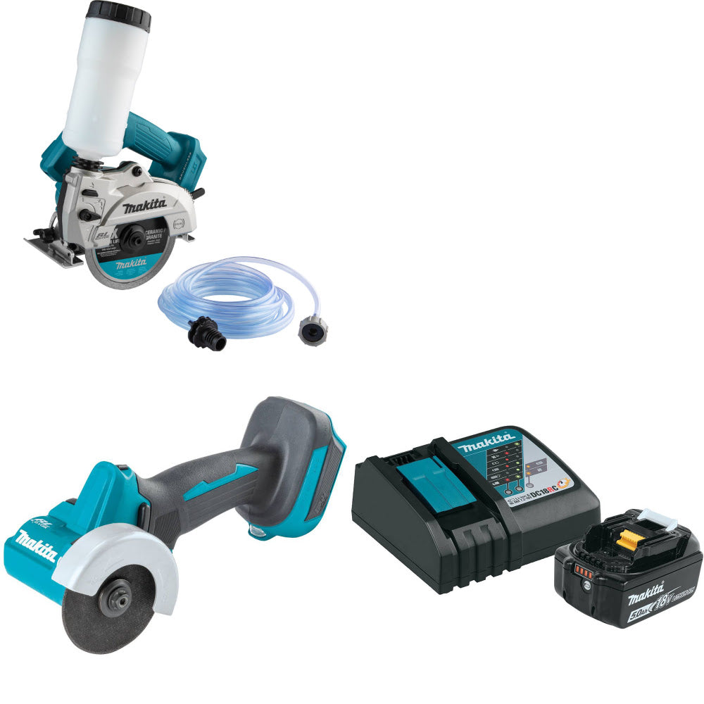 Makita XCC01Z 18V LXT 5" Saw W/ XCM01Z 18V Cut-Off Tool & FREE Starter Pack